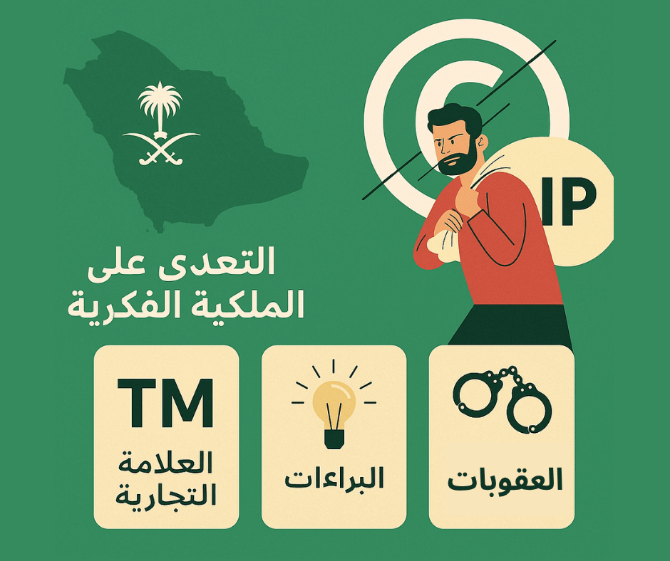 التعدي على الملكية الفكرية في السعودية