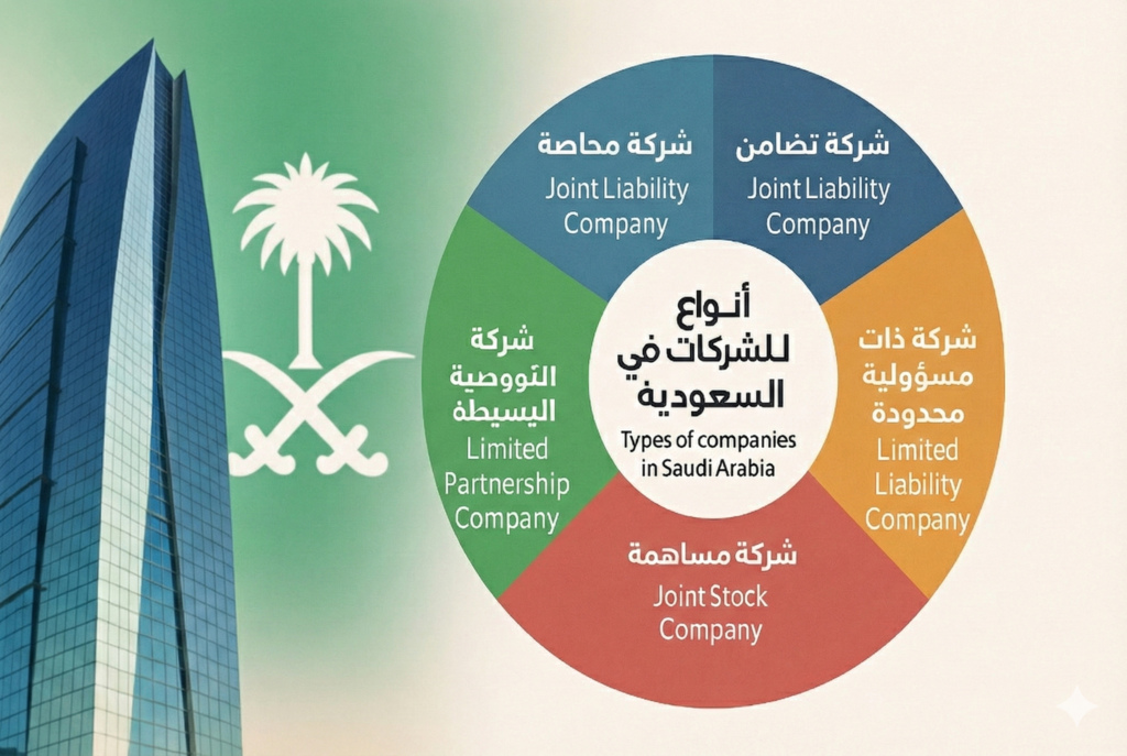 انواع الشركات التجارية في النظام السعودي