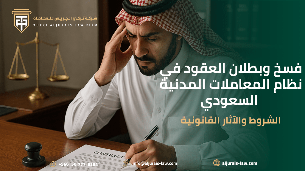 فسخ وبطلان العقود وآثاره نظام المعاملات المدنية السعودي