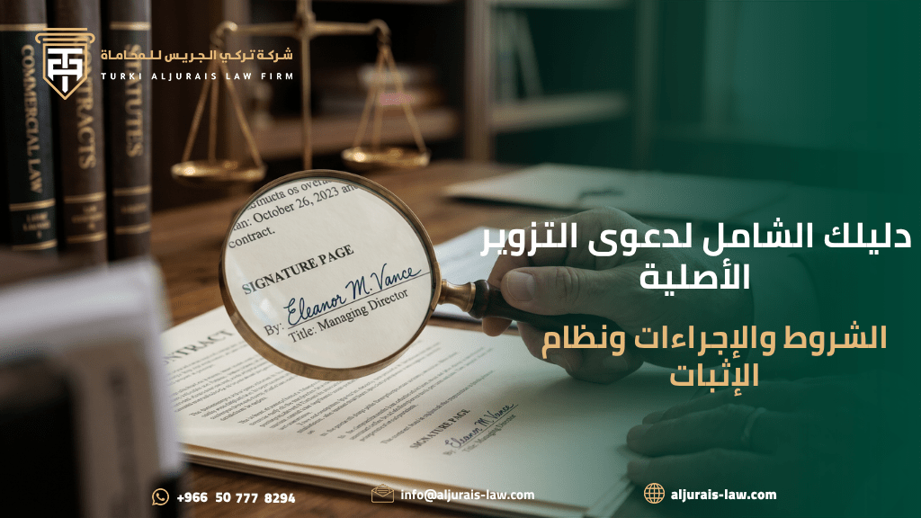 دليلك الشامل لدعوى التزوير الأصلية | الشروط والإجراءات ونظام الإثبات